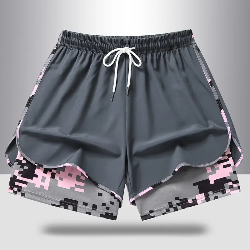 🏃‍SCONTO DEL 60% SUI PANTALONCINI SPORTIVI 2 IN 1! 🔥 Tessuto traspirante, fodera mimetica e tasche per donna🏃‍♀️✨
