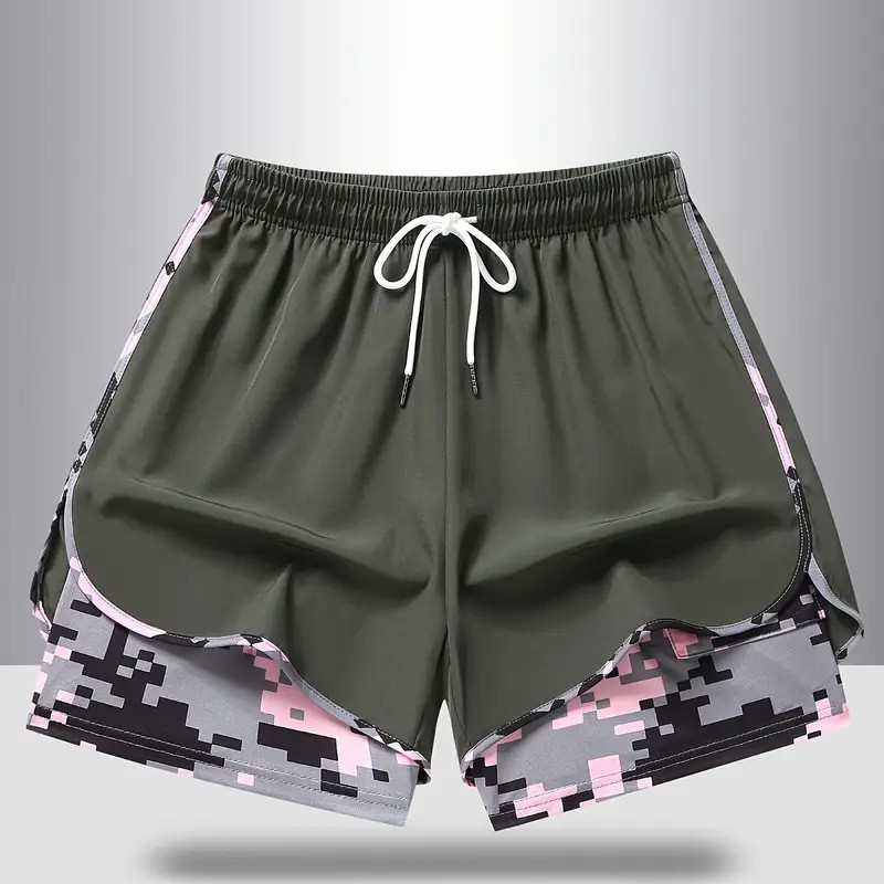 🏃‍SCONTO DEL 60% SUI PANTALONCINI SPORTIVI 2 IN 1! 🔥 Tessuto traspirante, fodera mimetica e tasche per donna🏃‍♀️✨