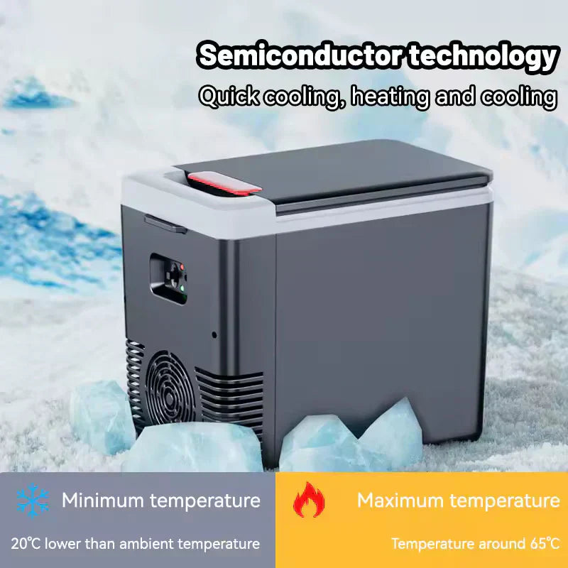 Riscaldatore/refrigerante portatile per auto 🧊 Differenza di temperatura di 20℃, potente raffreddamento/riscaldamento ♨️ Può contenere 6 bottiglie d'acqua + snack 🍎 Funzionamento silenzioso a soli 45 decibel 🔇 Indispensabile per l'uso all'aperto ⛺
