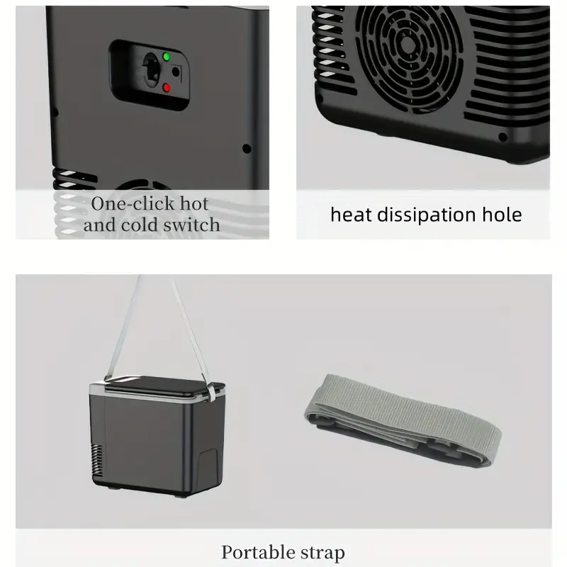 Riscaldatore/refrigerante portatile per auto 🧊 Differenza di temperatura di 20℃, potente raffreddamento/riscaldamento ♨️ Può contenere 6 bottiglie d'acqua + snack 🍎 Funzionamento silenzioso a soli 45 decibel 🔇 Indispensabile per l'uso all'aperto ⛺