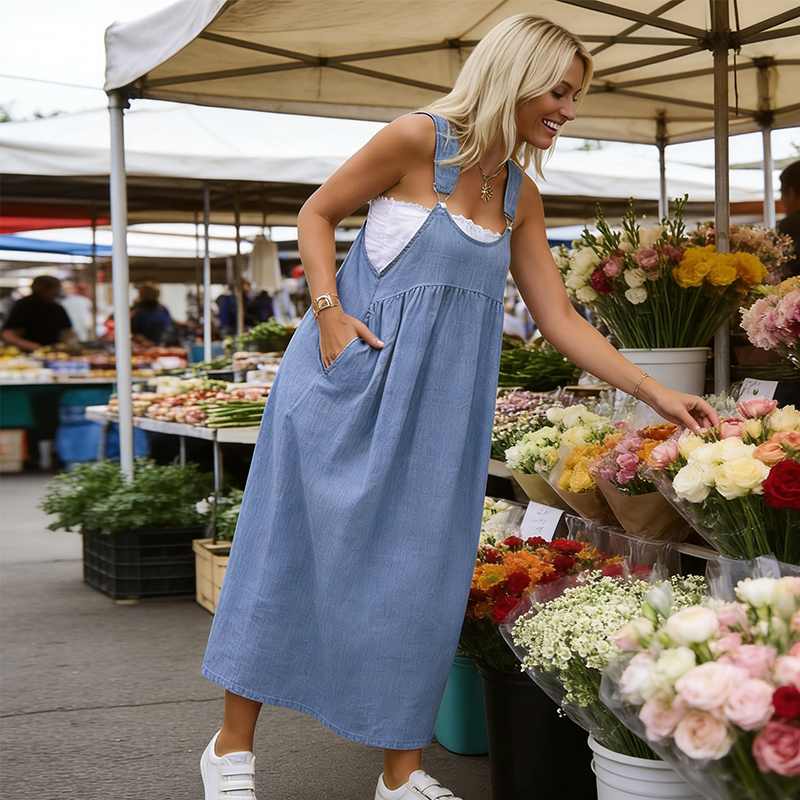 👗 SCONTO DEL 60% ORA! 🌸Un abito leggero e impalpabile come una nuvola ☁️ Leggero, traspirante e non soffocante 🌬️ Dotato di una grande tasca nascosta 📱