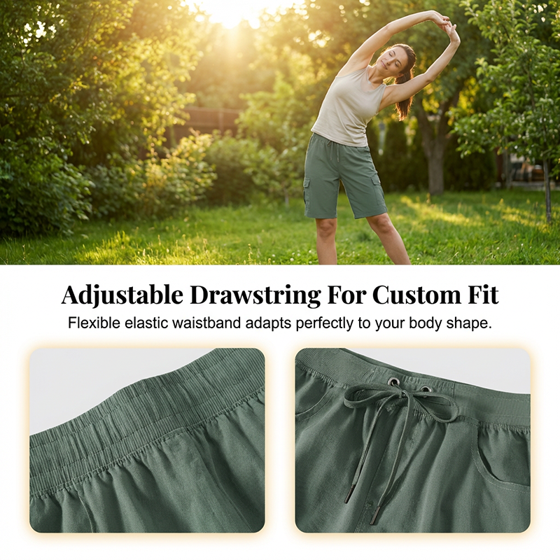 Shorts Cargo 🩳 — Con tasche laterali e tasche cargo: ampio spazio di stoccaggio + sicurezza antifurto. Protezione solare UPF 50+ | Tessuto ad asciugatura rapida | Vestibilità rilassata con coulisse | Ideali per l'escursionismo all'aperto 🏞️