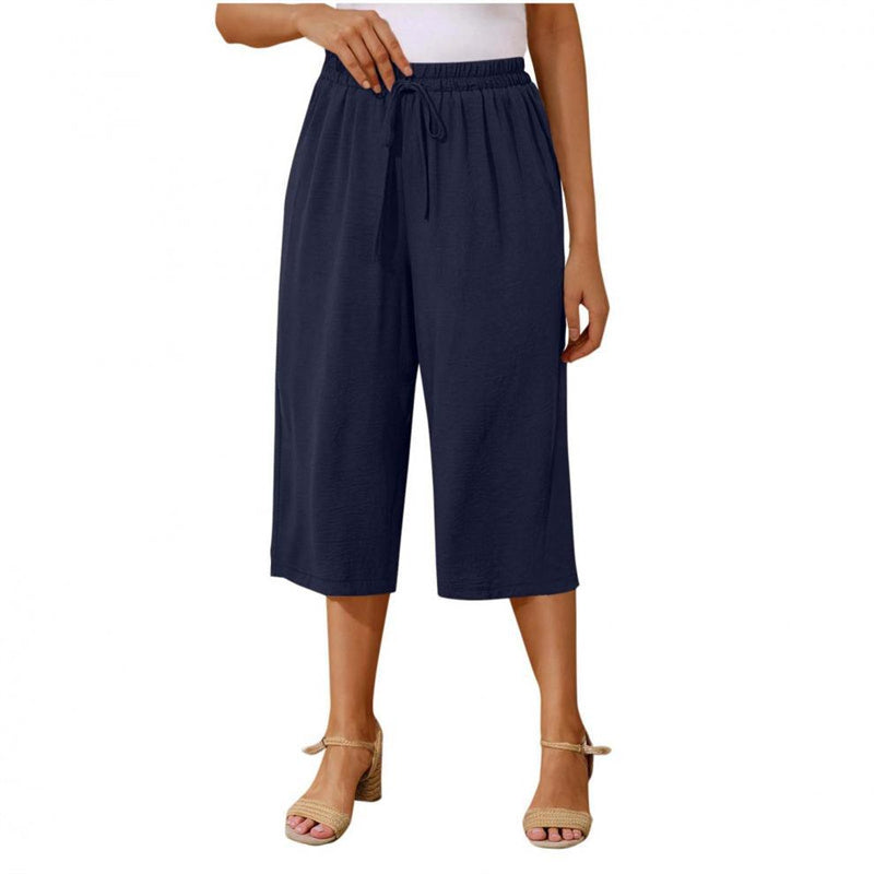 👖 ULTIMO GIORNO - 50% DI SCONTO! ✨ Pantaloni capri da donna – Cintura con coulisse, 6 colori, taglie dalla S alla 2XL 🌿