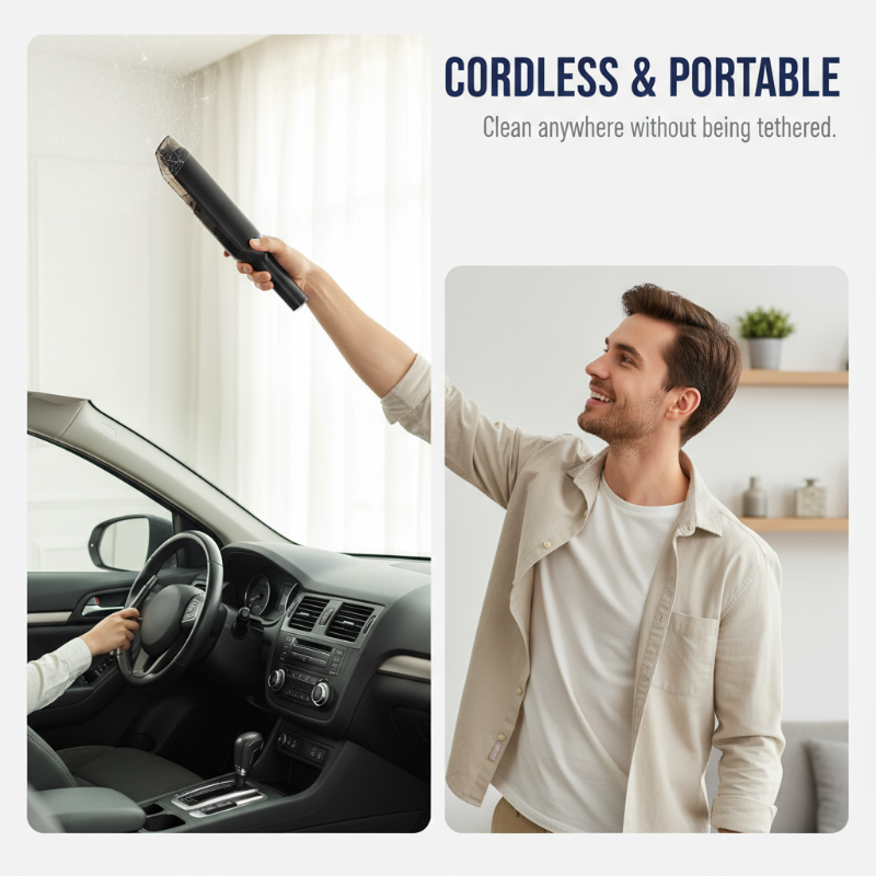 Aspirapolvere per auto e casa 🧹 Potenza di aspirazione da 13000 PA (uragano) 💨 Batteria a lunga durata da 4000 mAh 🔋 Leggero, pesa solo 950 g. Un ottimo nemico per i peli degli animali domestici 🐾