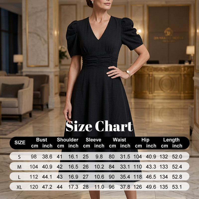 👗 Saldi 2026 — Oltre 39.400 pezzi venduti!💐 Elegante abito con scollo a V, vita alta e maniche a sbuffo