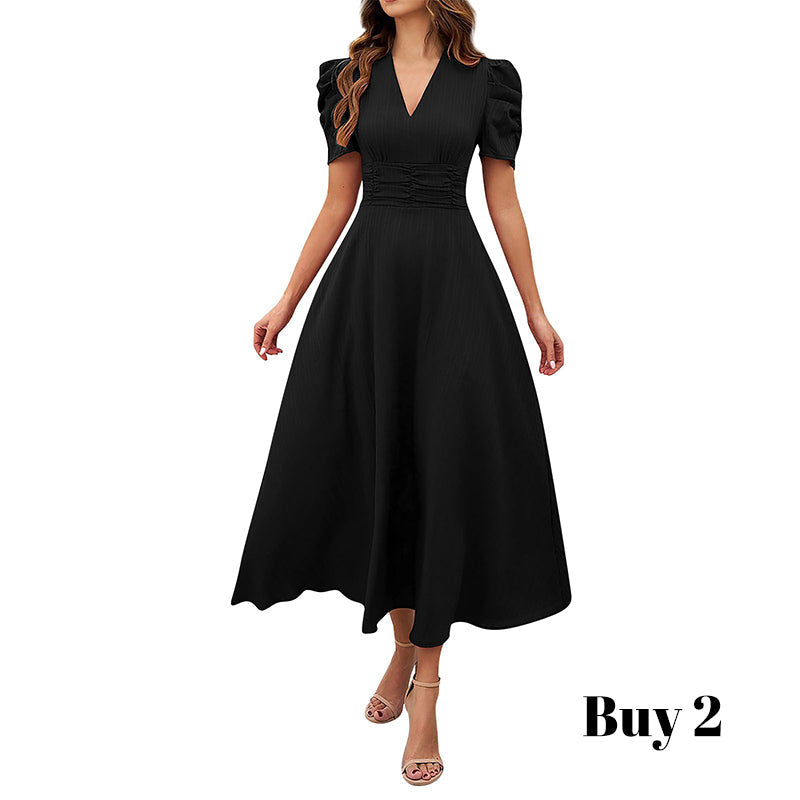👗 Saldi 2026 — Oltre 39.400 pezzi venduti!💐 Elegante abito con scollo a V, vita alta e maniche a sbuffo