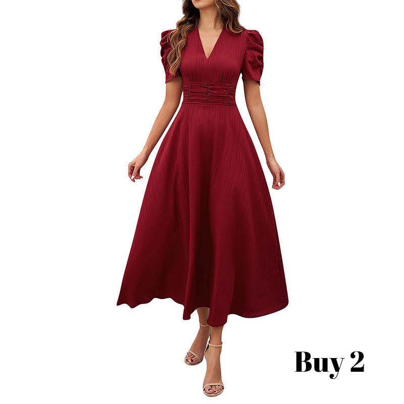 👗 Saldi 2026 — Oltre 39.400 pezzi venduti!💐 Elegante abito con scollo a V, vita alta e maniche a sbuffo
