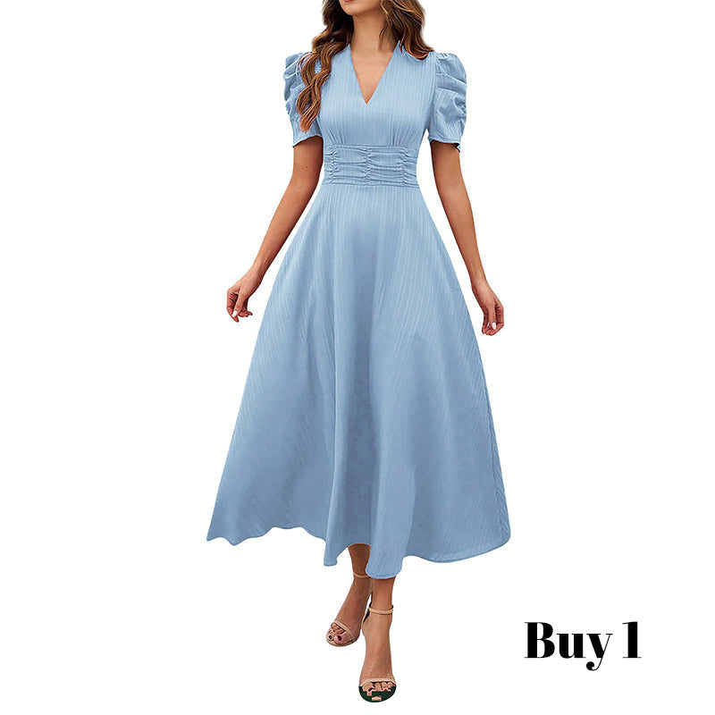 👗 Saldi 2026 — Oltre 39.400 pezzi venduti!💐 Elegante abito con scollo a V, vita alta e maniche a sbuffo