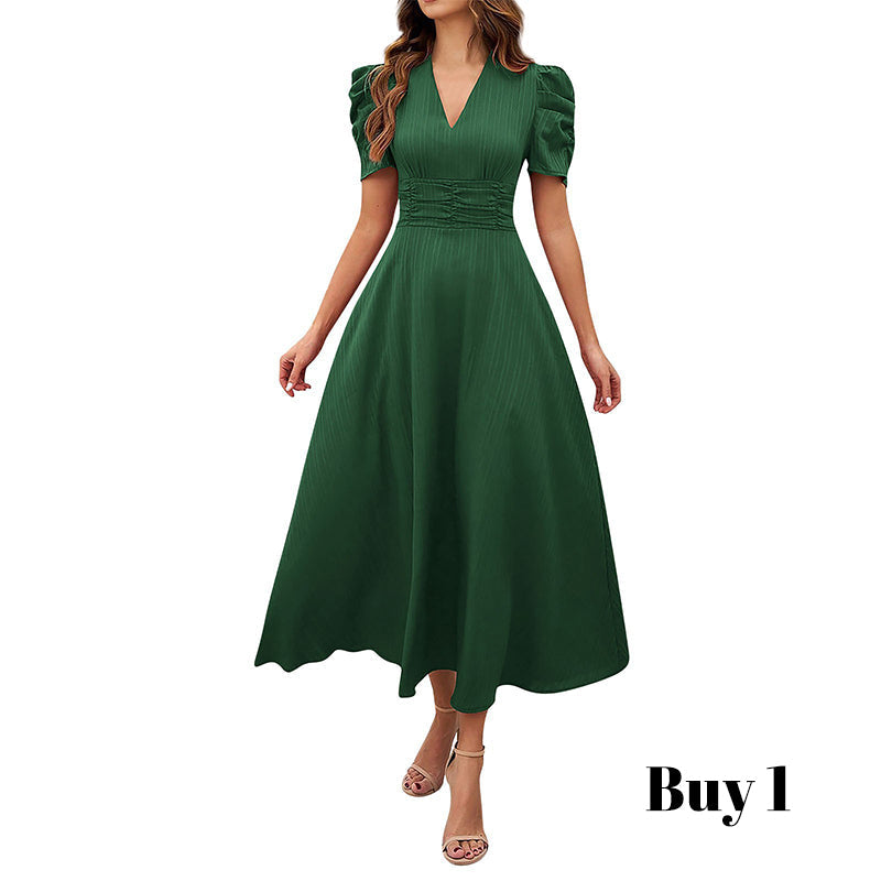 👗 Saldi 2026 — Oltre 39.400 pezzi venduti!💐 Elegante abito con scollo a V, vita alta e maniche a sbuffo