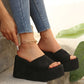 Sandali che aumentano l'altezza 👡 Modello slip-on, suola spessa per slanciare le gambe, texture antiscivolo, comodi tutto il giorno, perfetti per l'estate ☀️