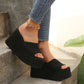 Sandali che aumentano l'altezza 👡 Modello slip-on, suola spessa per slanciare le gambe, texture antiscivolo, comodi tutto il giorno, perfetti per l'estate ☀️