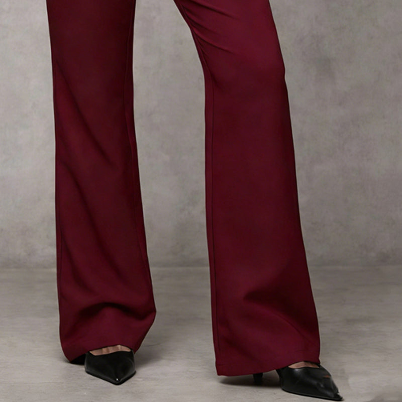 Pantaloni da donna a vita alta e gamba larga 👖 slanciano le gambe, vestono bene, sono resistenti alle pieghe, in tinta unita e versatili, adatti sia al lavoro che al tempo libero 💼