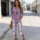 👚 60% DI SCONTO ORA! 🔥 Completo casual composto da tunica a girocollo e pantaloni a gamba larga – Design fluido, tessuto morbido e perfetto per tutti i giorni 🌸