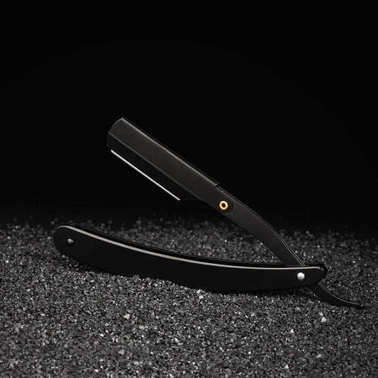 Rasoio con Manico Curvo 🪒 — Sostituzione Lama con Blocco a Clip | Acciaio Inossidabile Antiruggine | Pieghevole per la Conservazione | Uso Versatile: Barba, Basette e Rasatura della Testa 💈