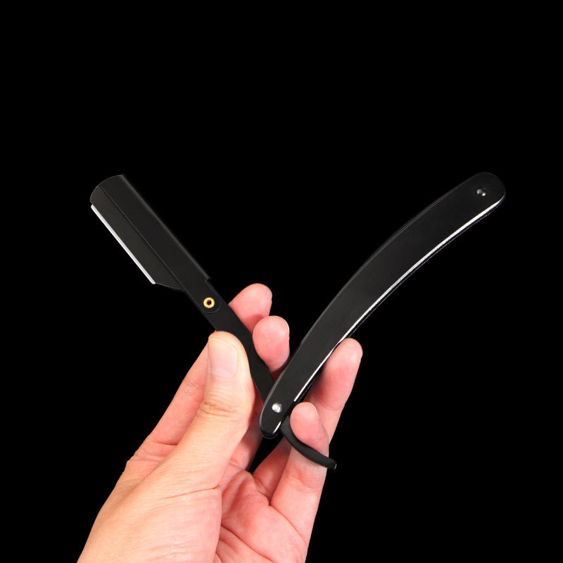 Rasoio con Manico Curvo 🪒 — Sostituzione Lama con Blocco a Clip | Acciaio Inossidabile Antiruggine | Pieghevole per la Conservazione | Uso Versatile: Barba, Basette e Rasatura della Testa 💈