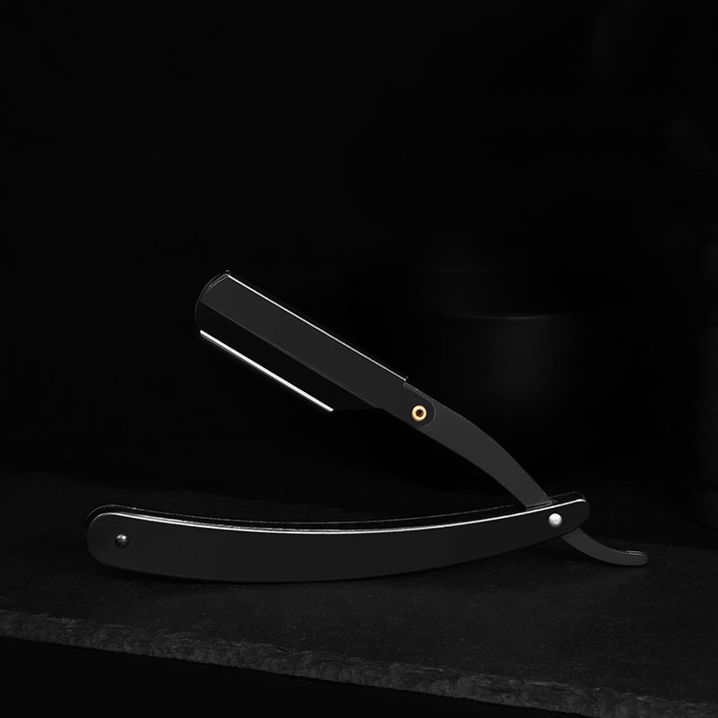 Rasoio con Manico Curvo 🪒 — Sostituzione Lama con Blocco a Clip | Acciaio Inossidabile Antiruggine | Pieghevole per la Conservazione | Uso Versatile: Barba, Basette e Rasatura della Testa 💈
