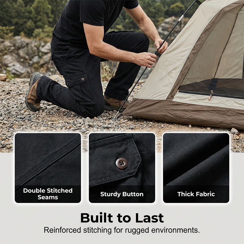 👖SCONTO DEL 60% ORA! 🛠️ Pantaloni tattici cargo da uomo in cotone – Multitasche, struttura rinforzata e vita regolabile 🔧