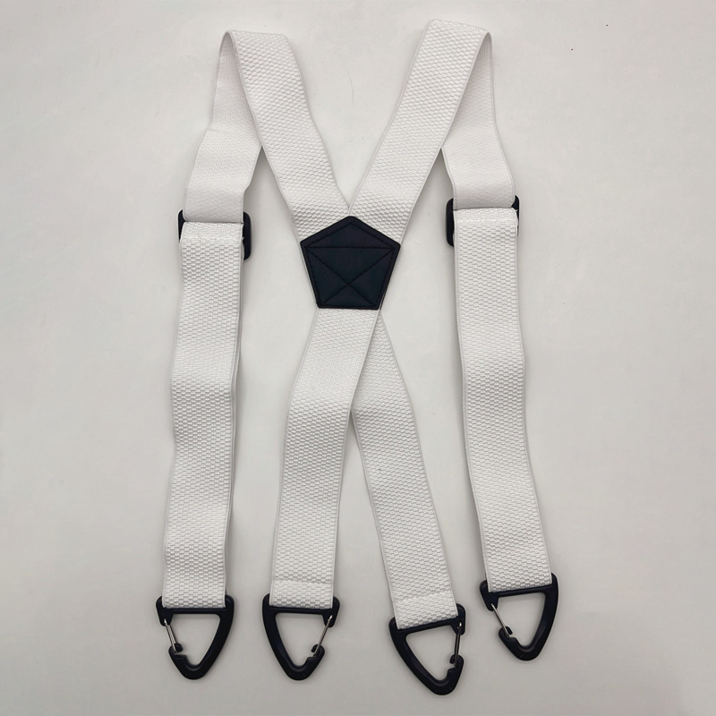 Spallacci antiscivolo 👖 Elastici larghi + ganci robusti, regolatore in metallo, poliestere resistente, adatti sia per l'abbigliamento da lavoro che per l'uso esterno 🔧