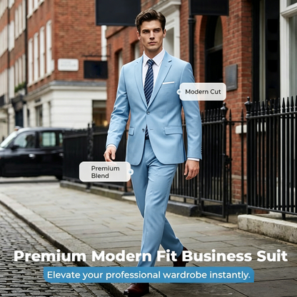 ✨👔SCONTO DEL 60% + SPEDIZIONE GRATUITA 💼Completo da uomo a due pezzi dal taglio moderno – Traspirante, antipiega e dallo stile professionale ✨