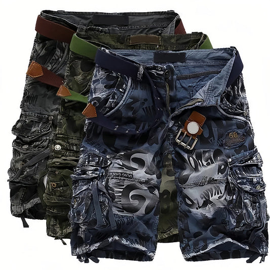 Pantaloncini cargo da uomo 🩸 Classici e resistenti, con molteplici tasche per ogni esigenza, cerniera scorrevole, durevoli e resistenti all'usura, adatti sia per il lavoro che per le attività all'aperto 💪