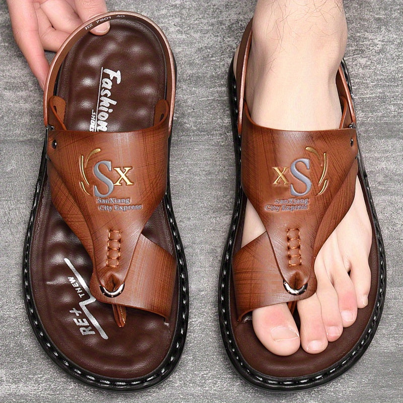 👣 SCONTO DEL 60% PER UN PERIODO LIMITATO! 🌿 Sandali da esterno traspiranti in morbida pelle per uomo (taglie forti) – Sostegno, antiscivolo, facili da indossare 🌲
