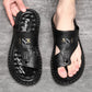 👣 SCONTO DEL 60% PER UN PERIODO LIMITATO! 🌿 Sandali da esterno traspiranti in morbida pelle per uomo (taglie forti) – Sostegno, antiscivolo, facili da indossare 🌲
