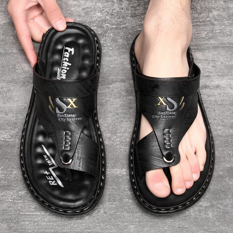 👣 SCONTO DEL 60% PER UN PERIODO LIMITATO! 🌿 Sandali da esterno traspiranti in morbida pelle per uomo (taglie forti) – Sostegno, antiscivolo, facili da indossare 🌲
