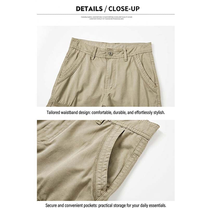 🧥 Pantaloni cargo tattici da uomo | Tasche multiple 📦 Tessuto resistente in misto cotone 💪 Ginocchia ampie e strutturate 🦵 Vita e orli delle gambe regolabili 🎛️