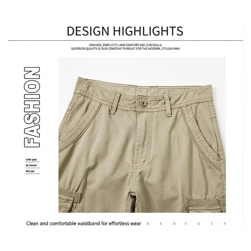 🧥 Pantaloni cargo tattici da uomo | Tasche multiple 📦 Tessuto resistente in misto cotone 💪 Ginocchia ampie e strutturate 🦵 Vita e orli delle gambe regolabili 🎛️