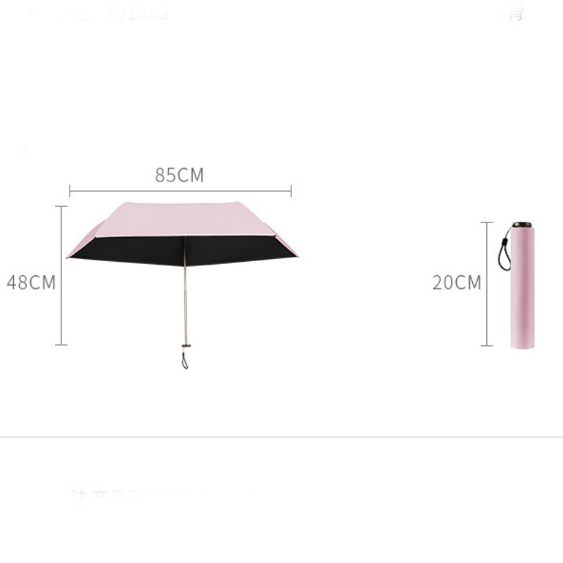 ☂️ Ombrello parasole ultraleggero in fibra di carbonio | 🚶 Per gli spostamenti quotidiani, i viaggi e le attività all’aperto – 103 g, chiuso 20 cm | UPF 50+, blocca il 99,9% dei raggi UV | Isolamento termico e raffreddamento