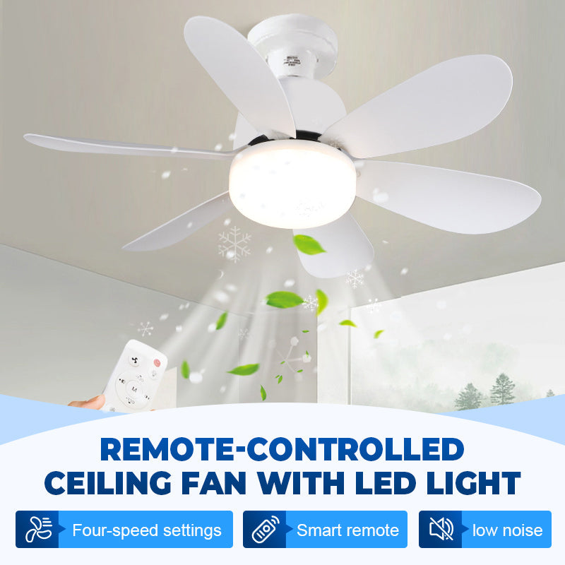 🔥ULTIMO GIORNO - 50% DI SCONTO🌬️ Ventilatore da soffitto 2 in 1 con telecomando e luce LED – A risparmio energetico, motore silenzioso e perfetto per il comfort di casa 🏠