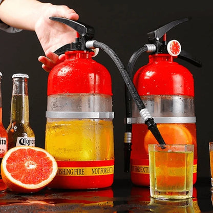 🧯 Dispenser di birra a forma di estintore da 2 litri ✨ Design unico, acrilico per uso alimentare, sistema di pompaggio manuale, ideale per feste e bar