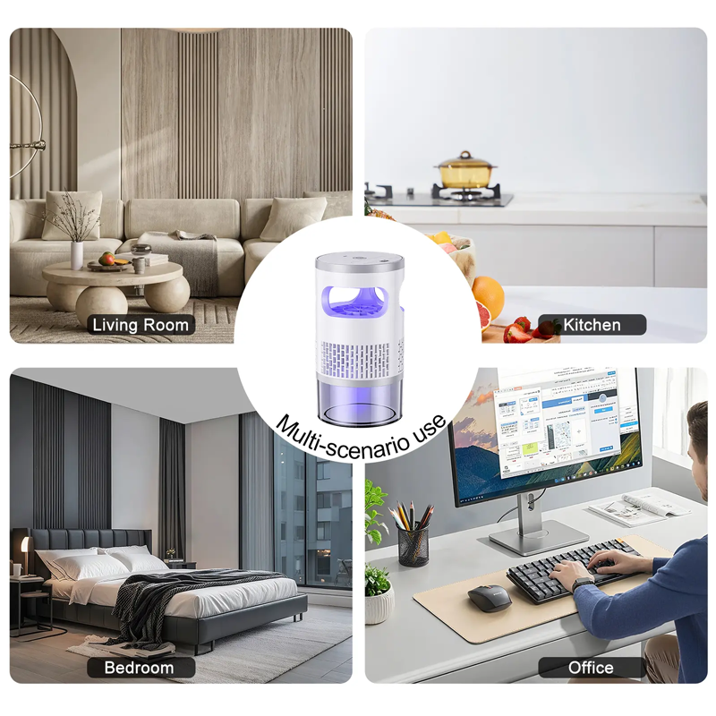 🦟 SCONTO DEL 50%! 🔮 Insetticida bionico a raggi UV – Insetticida, luce notturna e silenzioso – Senza sostanze chimiche – Sicuro per la camera da letto 🛌