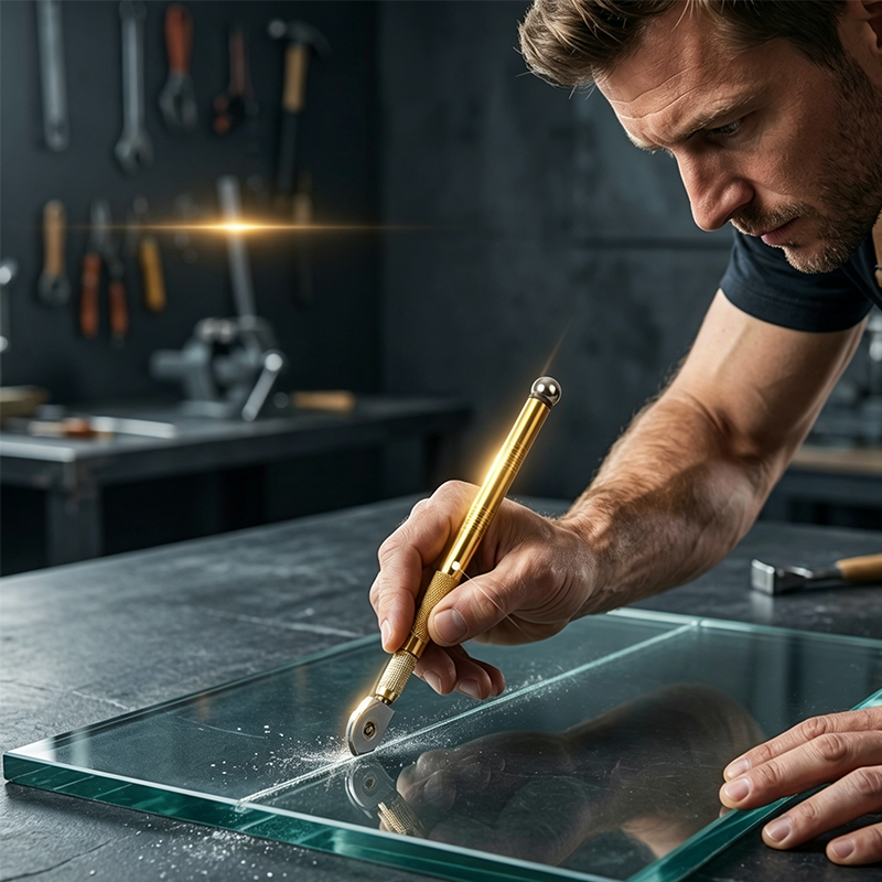 🔧 50% DI SCONTO! ✍️ Taglierina per vetro professionale a penna – Ruota in carburo, impugnatura ergonomica e taglio preciso – perfetta per specchi, finestre o opere d'arte in vetro 🪟