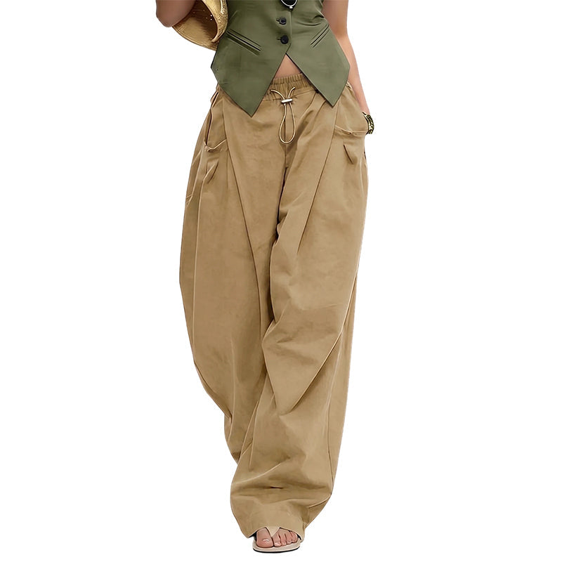 👖 SCONTO DEL 50% IN QUESTO MOMENTO! 🏆 Pantaloni a lanterna con pieghe voluminose – Morbidi, eleganti e a gamba larga – perfetti per un look estivo chic o un'occasione formale ✨