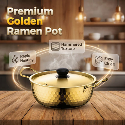 🔥ULTIMO GIORNO - 50% DI SCONTO 🍜 Pentola per ramen martellata di alta qualità | Acciaio inossidabile 🍳 Versatile e adatta a molteplici usi