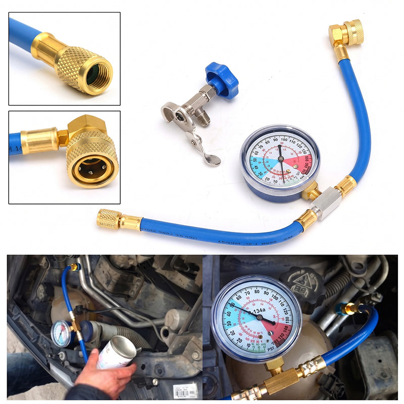🔧50% DI SCONTO! ❄️ Tubo di ricarica per refrigerante R134a con manometro – A tenuta stagna, di facile lettura e compatibile con auto, camion o impianti di climatizzazione domestici – ricarica fai da te in tutta sicurezza 🚗