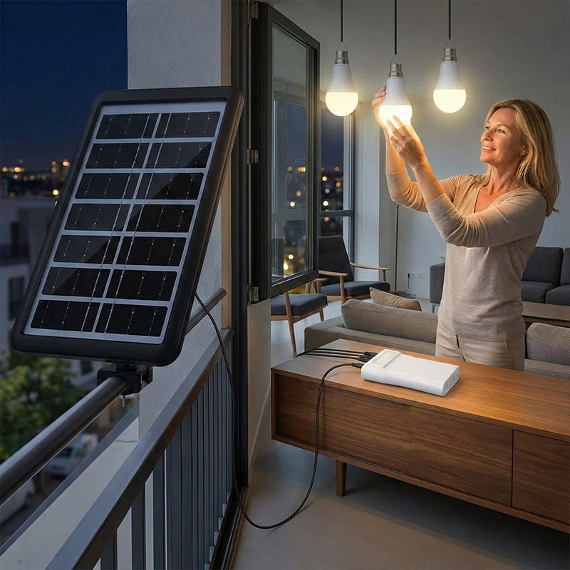 🔥ULTIMO GIORNO – 50% DI SCONTO⚡ Sistema di illuminazione solare multiplo💡 3 livelli di luminosità · 3 luci a LED (cavo da 2,8 metri), 🌧️ Funziona anche nelle giornate nuvolose