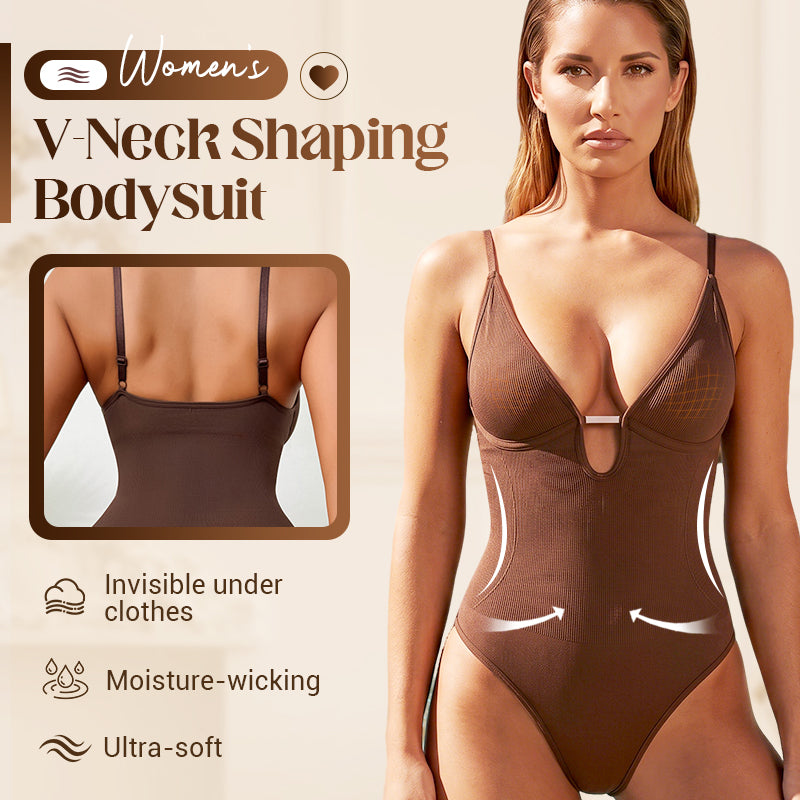 👙 ULTIMO GIORNO - 50% DI SCONTO! ✨ Body modellante da donna con scollo a V – Morbido, contenitivo, versatile 💫
