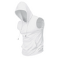 🔥 Felpa sportiva senza maniche con cappuccio 💧 Assorbe il sudore · Asciugatura rapida e resistenza agli sfregamenti 🧢 Cappuccio con protezione dai raggi solari e dal vento · 🏋️ Ideale per il sollevamento pesi, la corsa e il tempo libero