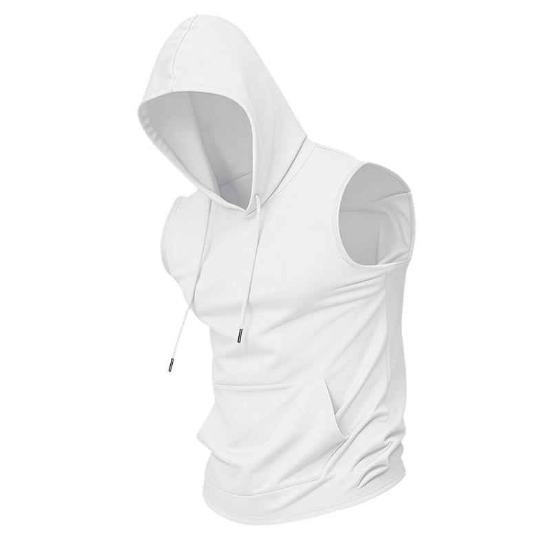 🔥 Felpa sportiva senza maniche con cappuccio 💧 Assorbe il sudore · Asciugatura rapida e resistenza agli sfregamenti 🧢 Cappuccio con protezione dai raggi solari e dal vento · 🏋️ Ideale per il sollevamento pesi, la corsa e il tempo libero