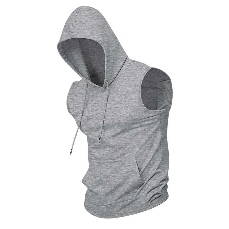 🔥 Felpa sportiva senza maniche con cappuccio 💧 Assorbe il sudore · Asciugatura rapida e resistenza agli sfregamenti 🧢 Cappuccio con protezione dai raggi solari e dal vento · 🏋️ Ideale per il sollevamento pesi, la corsa e il tempo libero