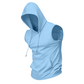 🔥 Felpa sportiva senza maniche con cappuccio 💧 Assorbe il sudore · Asciugatura rapida e resistenza agli sfregamenti 🧢 Cappuccio con protezione dai raggi solari e dal vento · 🏋️ Ideale per il sollevamento pesi, la corsa e il tempo libero
