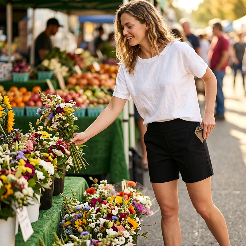 💃50% DI SCONTO✨ Pantaloncini da donna a vita alta – Effetto contenitivo e elasticità a 4 vie – Morbidissimi ☁️