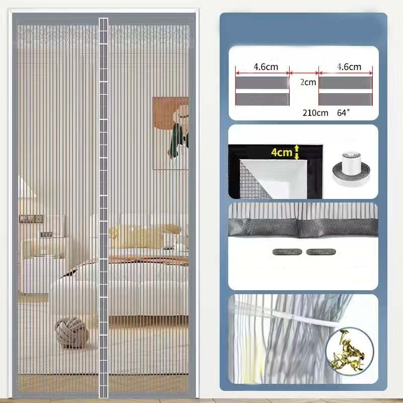 Zanzariere con chiusura magnetica, adatte per porte, balconi e terrazze.