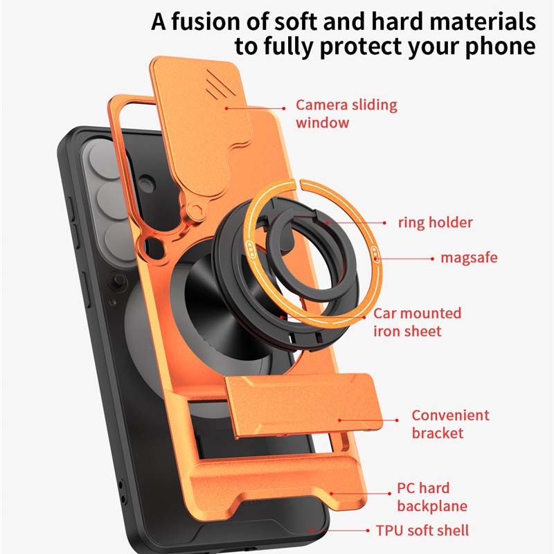 📱 OFFERTA A TEMPO LIMITATO: SCONTO DEL 50%! ✨ Custodia per cellulare Samsung – protezione estraibile per la fotocamera, anello girevole e attacco magnetico, protezione e stile perfetti 🔄