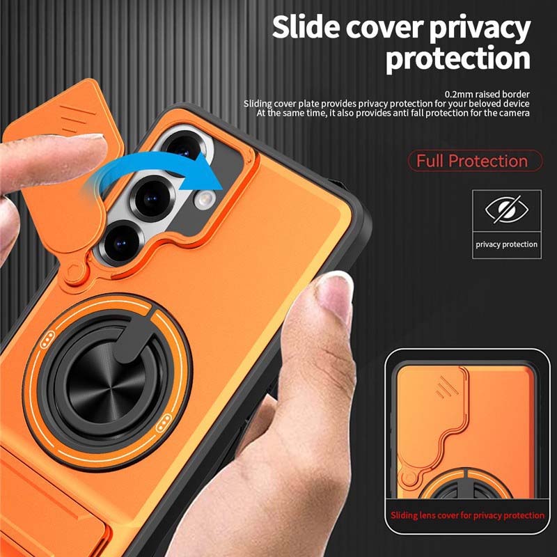 📱 OFFERTA A TEMPO LIMITATO: SCONTO DEL 50%! ✨ Custodia per cellulare Samsung – protezione estraibile per la fotocamera, anello girevole e attacco magnetico, protezione e stile perfetti 🔄