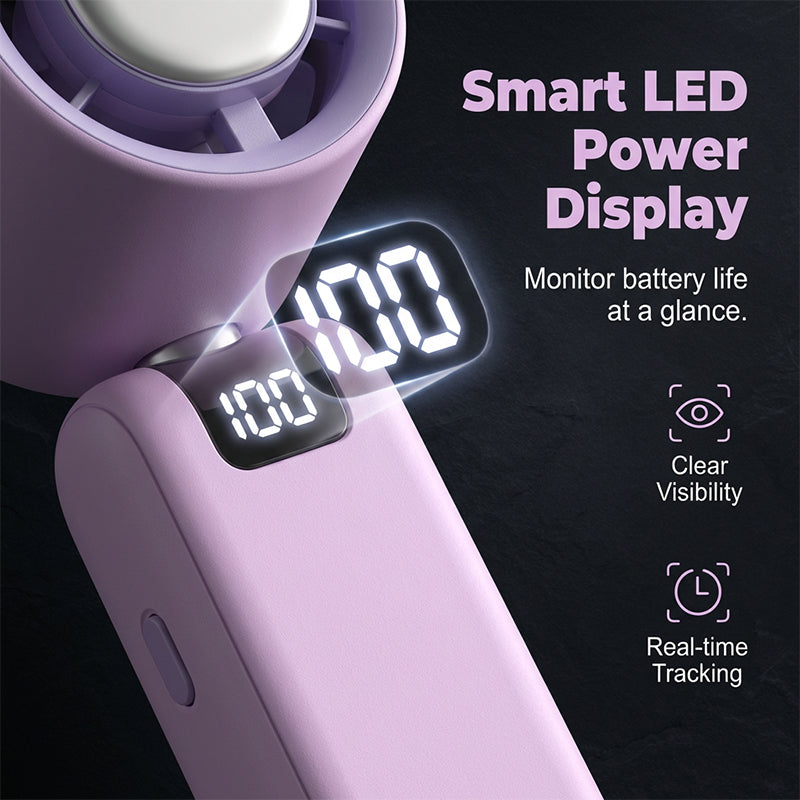 🔥50% DI SCONTO💨 Ventilatore pieghevole 3 in 1 ad alta velocità | Potente flusso d'aria❄️ 3 modalità di raffreddamento📊 Display digitale a LED📏