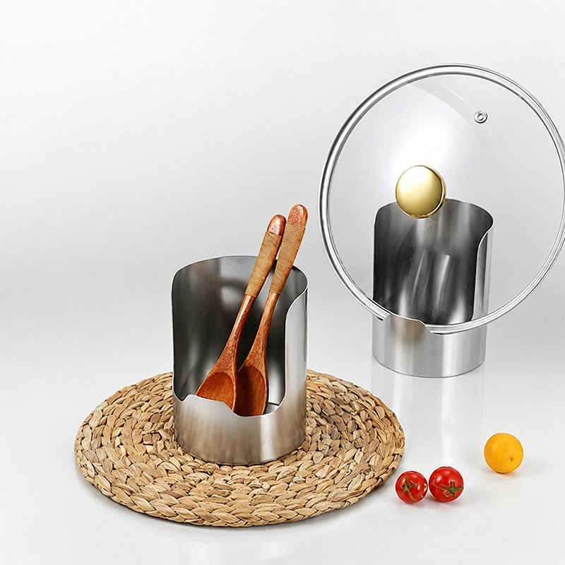 🍳 Organizer multifunzionale per utensili da cucina | Acciaio inossidabile ad alta resistenza per una maggiore robustezza · Design verticale salvaspazio · Facile da pulire e resistente all'olio
