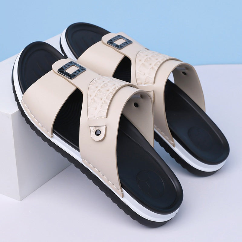 💨 Sandali slip-on traspiranti da uomo – morbida ecopelle, facili da abbinare per le giornate calde☀️